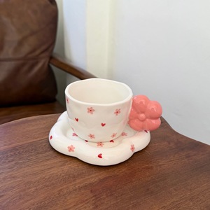 Taza y Plato <span class=keywords><strong>de</strong></span> Cerámica <span class=keywords><strong>con</strong></span> Asa <span class=keywords><strong>de</strong></span> Flores Creativa y Exquisita <span class=keywords><strong>de</strong></span> Lelyi, <span class=keywords><strong>con</strong></span> Alto Valor Estético, Taza <span class=keywords><strong>de</strong></span> Café Pintada a Mano <span class=keywords><strong>de</strong></span> Instagram - Product Image 5