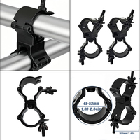 Crochet de fixation double en alliage d'aluminium robuste OEM pour éclairage de scène, installation rapide et portable pour tubes de 48 mm et 51 mm, capacité 100 kg, pour concerts, DJ et événements