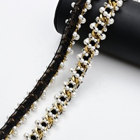 Ruban de dentelle perlée en strass à coudre, ceinture de mariée en cristal, tresse décorative pour vêtements, robes, sacs, chapeaux et accessoires pour cheveux