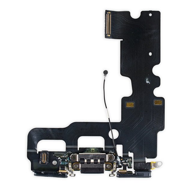 Original for 7 for Charging Port Replacement Flex Cable with Microphone Black