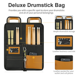 Étui de transport pour instruments de musique, sac de rangement pour baguettes de batterie, sac portable pour baguettes de batterie - Product Image 6