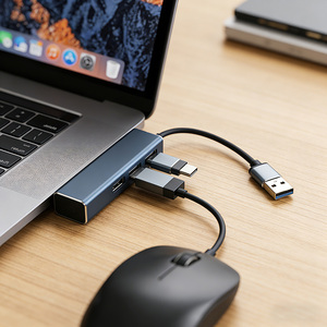 ฮับ USB RJ45 4พอร์ต USB2.0อะแดปเตอร์อีเทอร์เน็ต10/100เมตรอลูมิเนียมอัลลอยด์ CE/FCC ได้รับการรับรองสำหรับแล็ปท็อป - Product Image 5