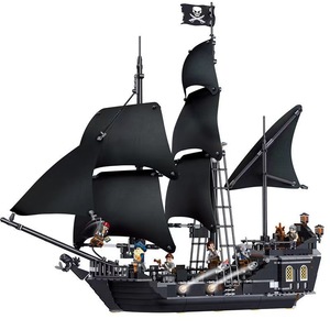 Modelo de Barco Pirata <span class=keywords><strong>del</strong></span> <span class=keywords><strong>Caribe</strong></span> <span class=keywords><strong>Perla</strong></span> <span class=keywords><strong>Negra</strong></span>, Juguete de Ensamblaje, Bloques de Construcción de Veleros, Regalo para Niños - Product Image 5
