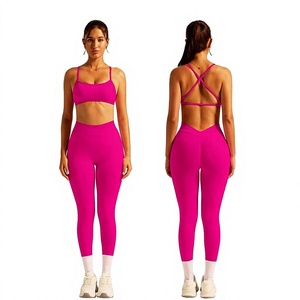 Leggings de yoga extensibles quatre directions pour femmes, taille haute, effet ventre plat, soutien-gorge de sport rembourré, respirant, écologique, pour l'entraînement en salle de sport - Product Image 1