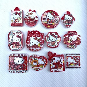 ลูกปัดอะคริลิคพิมพ์ลายการ์ตูนแมวสองด้านแบบเจาะรู สำหรับตกแต่งกระเป๋า สายคล้อง จี้ห้อย สไตล์ใหม่ - Product Image 2