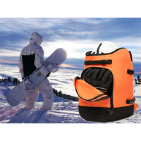 Sac à dos pour chaussures de ski 50L, 5 couleurs, 3 compartiments individuels, réfléchissant, rangement pour casque, lunettes, gants, sangles pour ski et snowboard