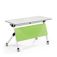 Table de formation mobile pliable moderne, table de conférence imbriquée avec roulettes pour bureaux et bâtiments commerciaux