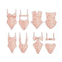 Nudo delantero y lateral traje de baño Bikini mujer alta calidad traje de baño joven caliente chica Bikini venta al por mayor traje de baño personalizado