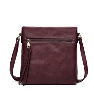 Sac fourre-tout en PU souple pour femme, nouveau style rétro, tendance, simple, avec fermeture éclair, à porter à l'épaule ou en bandoulière - Product Image 5