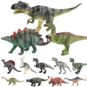 Brinquedos educativos divertidos, design engraçado, segurança colorido, mini dinossauro de plástico, brinquedo