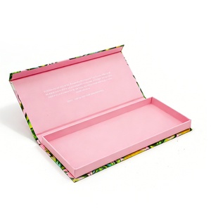 Boîte à foulard carrée rose, boîte en carton cadeau, style personnalisable haut de gamme, boîte en carton écologique, boîte en forme de livre - Product Image 3