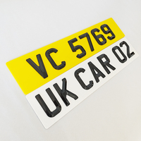 UK vente en gros 52*11cm plaque d'immatriculation de voiture en acrylique avec film réfléchissant Plaques de récompenses catégorie trophées médailles Plaques