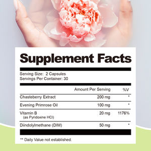 하이 퀄리티 자연 균형 매일 에너지와 웰빙 병에 대 한 레드 클로버 추출물과 60 캐트 캡슐 - Product Image 4