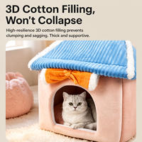 Lit pour animaux de compagnie en tissu en forme de maison pour meubles d'intérieur (autres meubles d'intérieur)