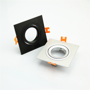 Marco de luz LED <span class=keywords><strong>cuadrado</strong></span>, accesorio para lámpara de techo, GU10 MR16, color negro, novedad de 2020 - Product Image 4