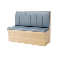 Ensemble de table de restaurant moderne en bois massif avec 6 chaises, mobilier de salle à manger commercial pour cafés et restaurants, avec fonction de rangement