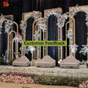 SMOOTH Metal Wedding Flower Arch <b>Frame</b> Gold Wedding Props Stage Background Arch Wedding Decoration - Product Image 4