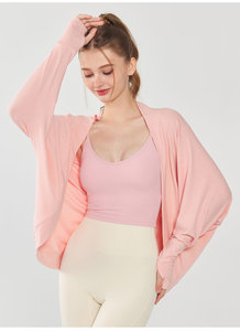 2024 Baggy Bat-sleeved Cardigan Jacket Sports <strong>Coat</strong> Casual <strong>Women's</strong> <strong>Waist</strong> <strong>Coat</strong> Indoor Loose Crop Cardigan <strong>Woman</strong> Loose Jacket - Product Image 5