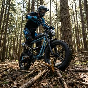 Bicicleta Eléctrica Todoterreno Resistente a Pinchazos con Neumáticos Gruesos de 20x4.0, Bicicleta Eléctrica Todoterreno de Alta Resistencia para Paseos por Senderos Forestales - Product Image 2