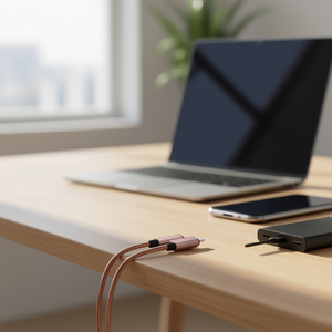 Cable USB Tipo C a Tipo C de 3.3 pies y 65W con Carga Rápida, Trenzado de Aluminio para Teléfonos Celulares y Dispositivos - Product Image 2