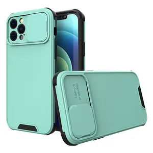 Slide Lens Camera Protection Mobile Cover For Iphone 12 Pro Max 2 In 1 Phone Case For Samsung galaxy S20FE