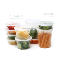 Usine micro-ondes jetable nouilles deli bol en plastique à emporter soupe chaude conteneur avec couvercles