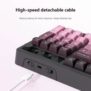 Combinaison <span class=keywords><strong>clavier</strong></span>-<span class=keywords><strong>souris</strong></span> <span class=keywords><strong>sans</strong></span> <span class=keywords><strong>fil</strong></span> rétroéclairé RVB à membrane de 94 touches avec interface USB à déplacement rapide de 4800 DPI de couleur dégradée pour les joueurs - Product Image 4