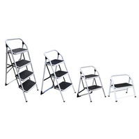 Escabeau pliant, échelle large en acier pliable EN14183 et EN131, escalier en acier inoxydable