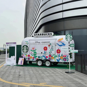 Customized Dining Carts Mobile Trailers Graffiti Coffee <strong>Food</strong> Truck for Sales with Ice Cream and Hamburgers for Snack <strong>Food</strong> - Product Image 2