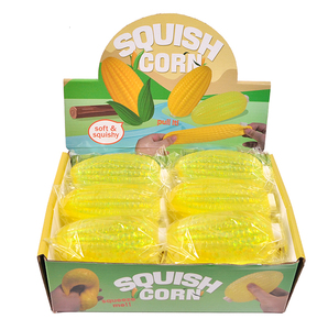 Jouets Squishy en forme de légumes et de fruits, très demandés : Cube anti-stress en forme de maïs, Balle à presser en maltose, Jouets sensoriels - Product Image 6