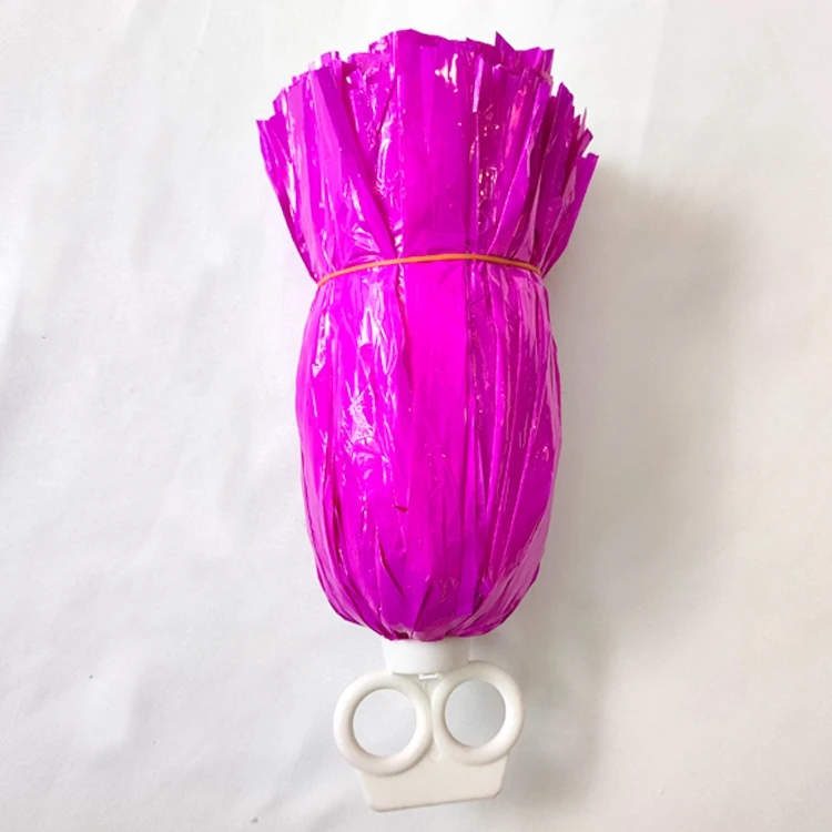 High Quality Custom Different Color Matte Metallic Cheerleading Pom Poms With Handle for Girl Boy Team Cheer