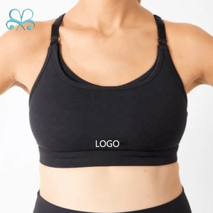 <span class=keywords><strong>Sujetador</strong></span> de <span class=keywords><strong>lactancia</strong></span> para mujer, sostén de maternidad con logotipo personalizado, malla cruzada en la espalda, pinzas para embarazo - Product Image 2
