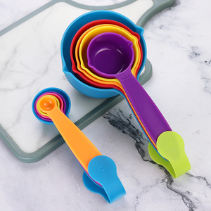 10-Pack Kitchen <b>Measuring</b> <b>Tools</b> Plastic Colorful <b>Measuring</b> Cups and Spoons Set - Product Image 4