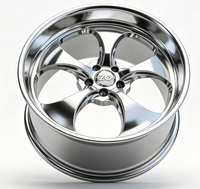 Rines de Aleación de 17-24 Pulgadas, 5x112/5x114.3/5x120, Forjados en una Sola Pieza, Cromados y Pulidos, Cóncavos Profundos, de 5 Radios, para Mercedes, BMW, Audi