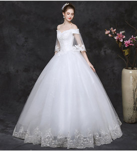 Nuovi Abiti da Sposa in Stile Coreano, Lunghezza a Terra, Monospalla, Taglie Forti, Abito Nuziale - Product Image 3