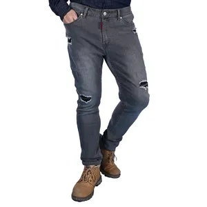 Hochwertiger westlicher Stil skinny Men Wear Jeans Herren Jeans Hosen Original Damage Jeans für Männer