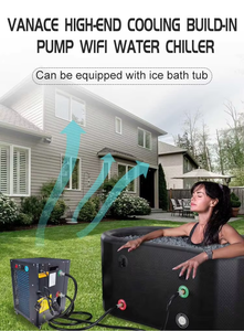 Vanace อ่างอาบน้ำน้ำแข็งลึก2 3 HP เครื่องทำความเย็นแบบพกพาการออกแบบรูปไข่สำหรับกลางแจ้งฟิตเนสกู้คืนความจุ700L - Product Image 5