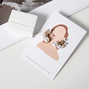 Cartes de présentation de bijoux écologiques personnalisées découpées à la forme, support pour cartes d'oreilles à marque privée - Product Image 4