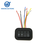 Interrupteur à 3 niveaux de température pour ceinture chauffante, étanche IP66, durable, 12V/24V/5V, bouton poussoir en silicone