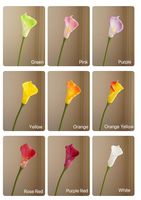 Große 67CM Hochwertige Handgefertigte Realistische PU Künstliche Weiße und Violette Calla-Lilien für Weihnachten, Abschlussfeier, Tischdekoration und Zuhause
