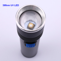 Lampe torche UV portable QXMOVING en alliage d'aluminium 395nm, rechargeable par USB, pour la détection de défauts industriels et la détection de scorpions