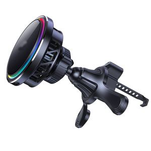 <span class=keywords><strong>Chargeur</strong></span> de voiture sans fil tendance 2025 avec lumière colorée, rotation à 360 degrés, support magnétique <span class=keywords><strong>pour</strong></span> téléphone de voiture, charge rapide - Product Image 4