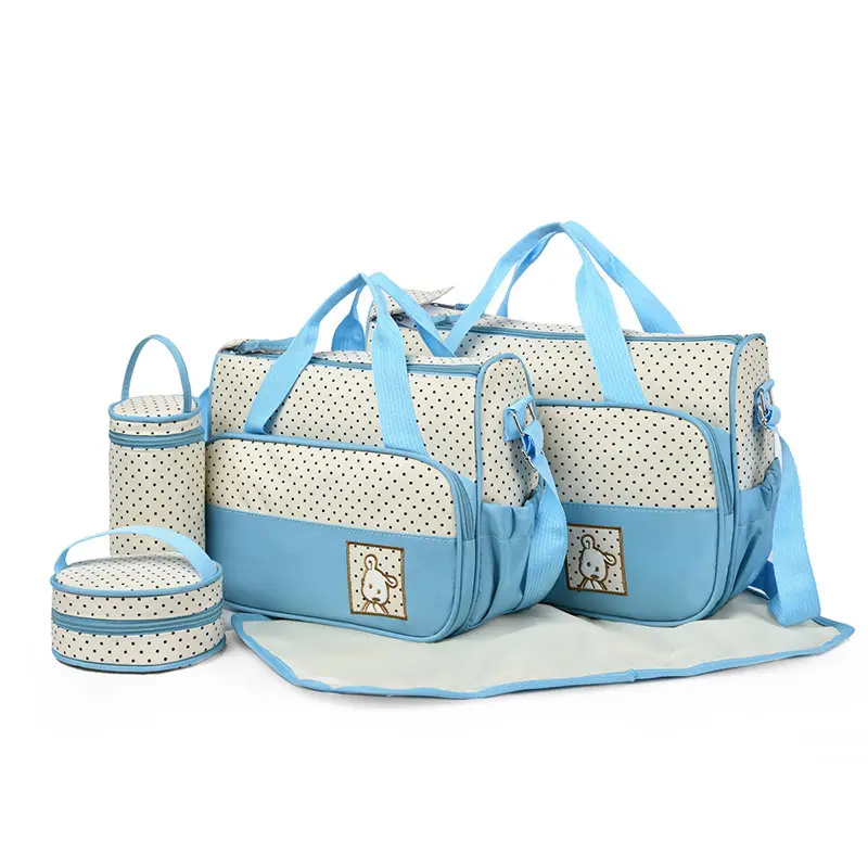 Haute qualité 5 pièces ensemble fourre-tout bébé épaule sacs à couches Durable Nappy sac étanche mère bébé sac