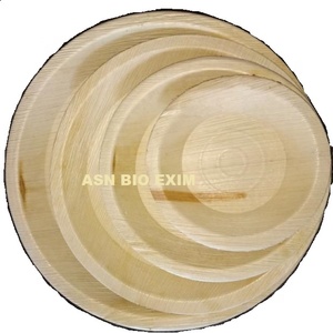 Cuencos y platos desechables ecológicos de hojas de Areca Bio, platos tipo placa con patrón de planta de grabado intrincado para fiestas - Product Image 1