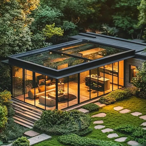 تصميم حديث لحديقة الألومنيوم في الهواء الطلق شرفة زجاجية صولاريوم حرة - Product Image 4