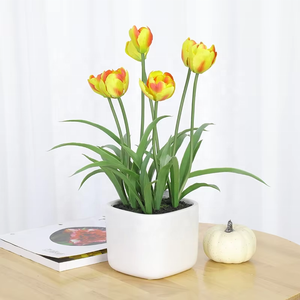 Oh arti vendita calda fiori artificiali tulipano decorazioni per la casa in vaso di natale laurea Halloween anno nuovo pasqua scopo decorativo - Product Image 6