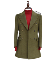 Manteau en laine chaud d'hiver haut de gamme pour hommes Manteau long classique formel Fermeture à double boutonnage Imperméable Réversible Grande taille