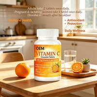 Comprimés de Vitamine C 600mg Extra Forte, 60 unités, Supplément OEM, Poids Net 1,2g pour le Soutien Antioxydant et du Système Immunitaire