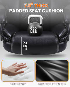 VANBOW ağır Metal taban kalınlaşmış yastık yüksek esneklik bahar paketi 650lb için ofis koltuğu büyük ve uzun boylu ağır - Product Image 4