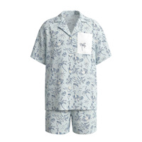 Ensemble pyjama pour femmes, chemise à manches courtes imprimée et short, taille cintrée, vêtements de détente d'été, ensemble décontracté en deux pièces, commandes personnalisées